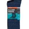 All Day Socks Fine Cotton Socks 2-Pack In Navy