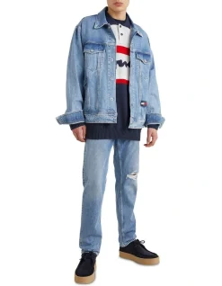 Tommy Jeans Archive Oversize Jacket In Denim Light