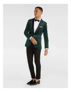 Yd. Luciano Velvet Blazer In Green -Coats Sales Store 937785430 4 720x928