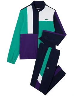 Lacoste Team Leader Poly Tracksuit Navy/Green -Coats Sales Store 937861660 7 720x928