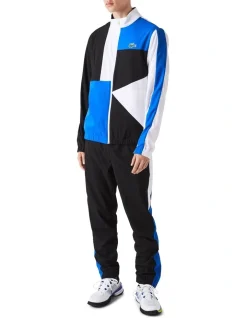 Lacoste Team Leader Poly Tracksuit In White/Black