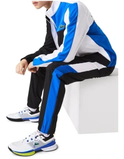 Lacoste Team Leader Poly Tracksuit In White/Black -Coats Sales Store 937862830 3 720x928