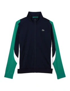 Lacoste Technical Poly Track Jacket In Navy/Green -Coats Sales Store 937862920 7 720x928