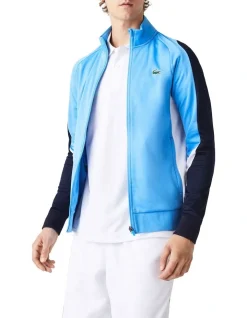Lacoste Technical Poly Track Jacket In Blue