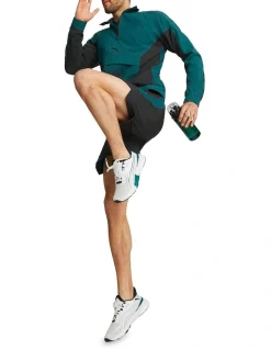 Puma Fit Woven 1/2 Zip In Green -Coats Sales Store 938519650 4 720x928