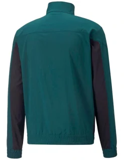 Puma Fit Woven 1/2 Zip In Green -Coats Sales Store 938519650 7 720x928