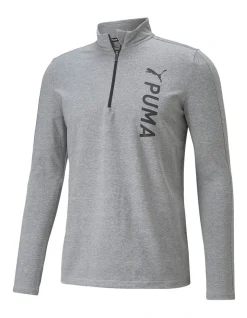Puma Fit Polyspan 1/2 Zip In Grey -Coats Sales Store 938520010 6 720x928