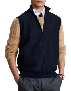 Polo Ralph Lauren Hybrid Sweater Vest In Navy