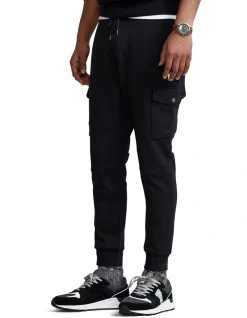 Polo Ralph Lauren Double-Knit Cargo Jogger Pant In Black