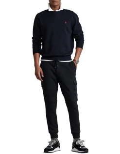 Polo Ralph Lauren Double-Knit Cargo Jogger Pant In Black -Coats Sales Store 939160630 3 720x928