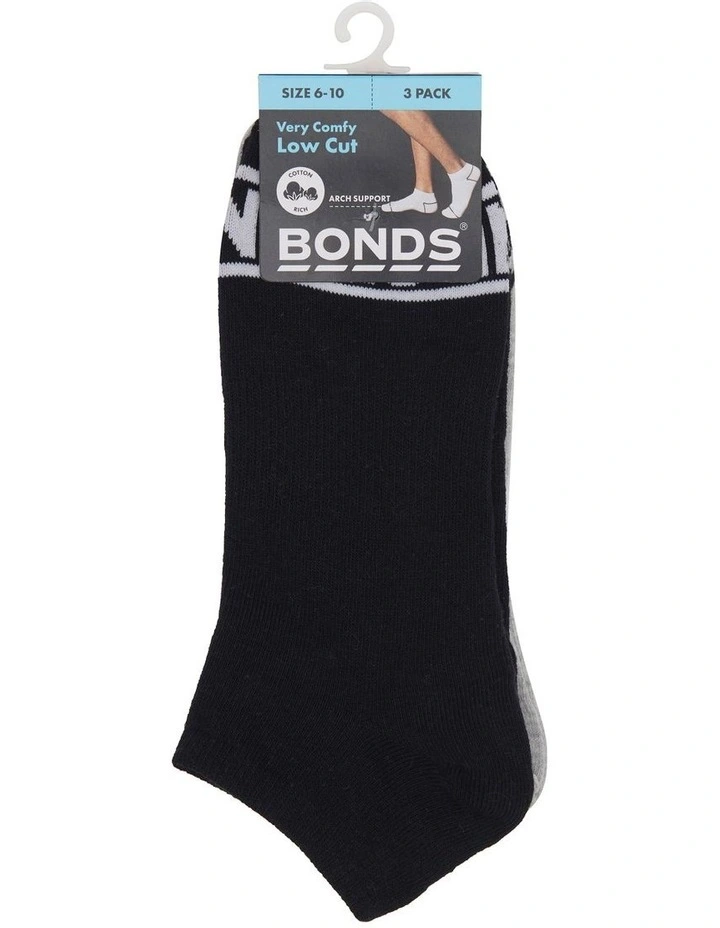 Bonds Mens 100 Trainer Socks 3 Pack In Multi 3 Bonds Mens 100 Trainer Socks 3 Pack In Multi