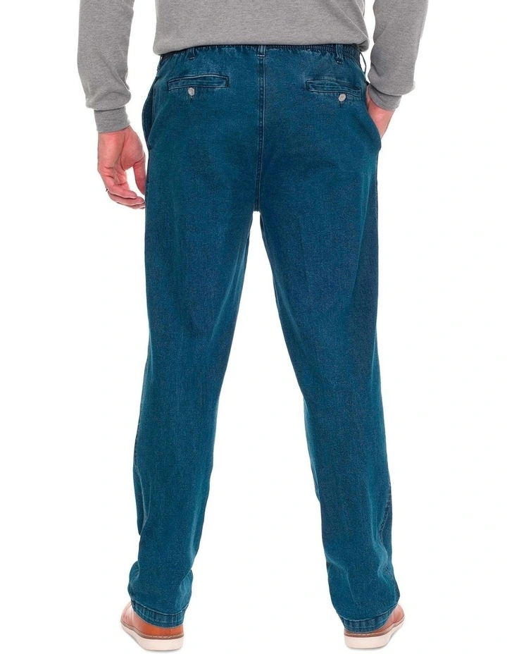 Breakaway Elasticated Waist Denim Pant Blue 5 Breakaway Elasticated Waist Denim Pant Blue - Image 3