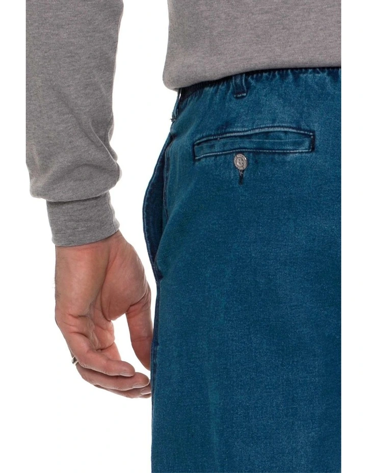 Breakaway Elasticated Waist Denim Pant Blue 6 Breakaway Elasticated Waist Denim Pant Blue - Image 4