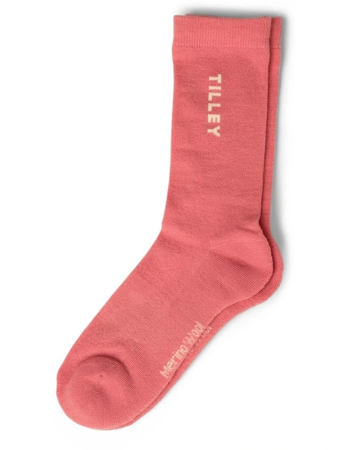 Tilley Merino Outdoor Sock In Pink 4 Tilley Merino Outdoor Sock In Pink - Image 2