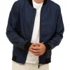 Brooksfield Herringbone Bomber Jacket In Navy -Coats Sales Store 943185070 1 720x928