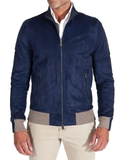 Mckinnon Suede Leather Zip Bomber Jacket -Coats Sales Store 943965190 4 720x928
