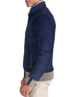 Mckinnon Suede Leather Zip Bomber Jacket -Coats Sales Store 943965190 6 720x928