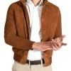 Mckinnon Suede Leather Button Bomber Jacket 2 Mckinnon Suede Leather Button Bomber Jacket -Coats Sales Store 943965370 1 720x928