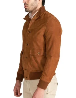 Mckinnon Suede Leather Button Bomber Jacket 12 Mckinnon Suede Leather Button Bomber Jacket -Coats Sales Store 943965370 5 720x928