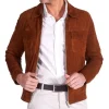 Mckinnon Lewis Suede Leather Unlined Jacket COGNAC -Coats Sales Store 943965640 1 720x928