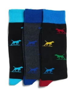 Rodd & Gunn Dogs-A-Plenty Socks 3 Pack In Multi -Coats Sales Store 944727490 3 720x928