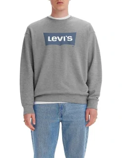 Levi's Relaxed Graphic Crewneck Jumper In Grey