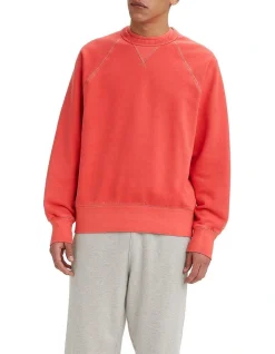 Levi's Practice Crewneck Jumper In Vintage Heather Red