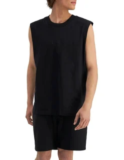 Champion Re:Bound Sleeveless Tee In Black