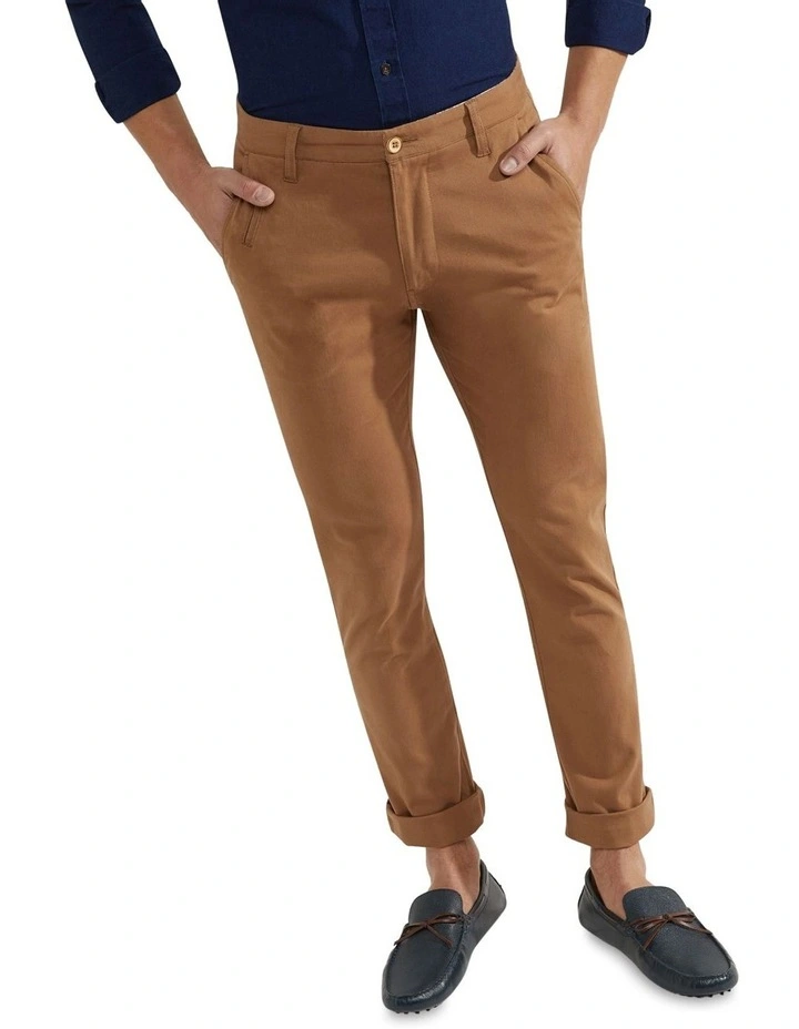 Oxford Stretch Organic Cotton Skinny Fit Chinos In Dark Tan 6 Oxford Stretch Organic Cotton Skinny Fit Chinos In Dark Tan - Image 4