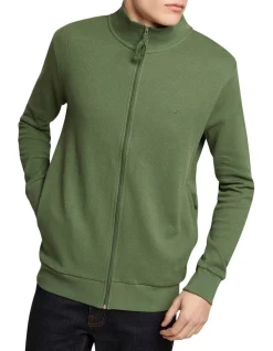 Oxford Tom Zip Up Waffle Knit In Khaki -Coats Sales Store 948103840 4 720x928