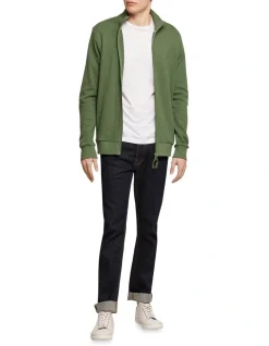 Oxford Tom Zip Up Waffle Knit In Khaki -Coats Sales Store 948103840 5 720x928