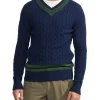 Oxford Richie Cricket Knit In Navy