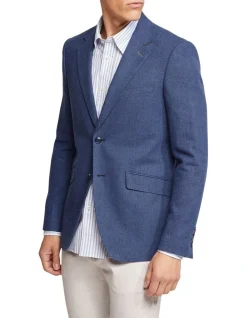 Oxford Blake Linen Cotton Blazer In Navy -Coats Sales Store 948736900 2 1 720x928