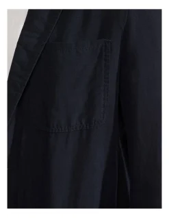 Oxford Daniel Tencel Casual Linen Jacket In Navy -Coats Sales Store 948739600 6 720x928
