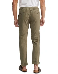 Oxford Fraser Linen Cotton Pullon Pants In Olive -Coats Sales Store 948749410 3 1 720x928
