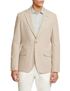 Oxford Milton Unlined Blazer In Brown