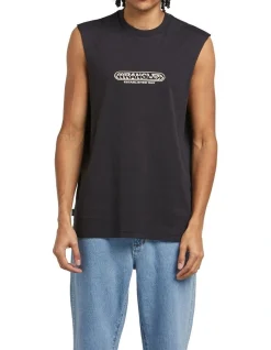 Wrangler Empire Muscle Tee Worn In Black
