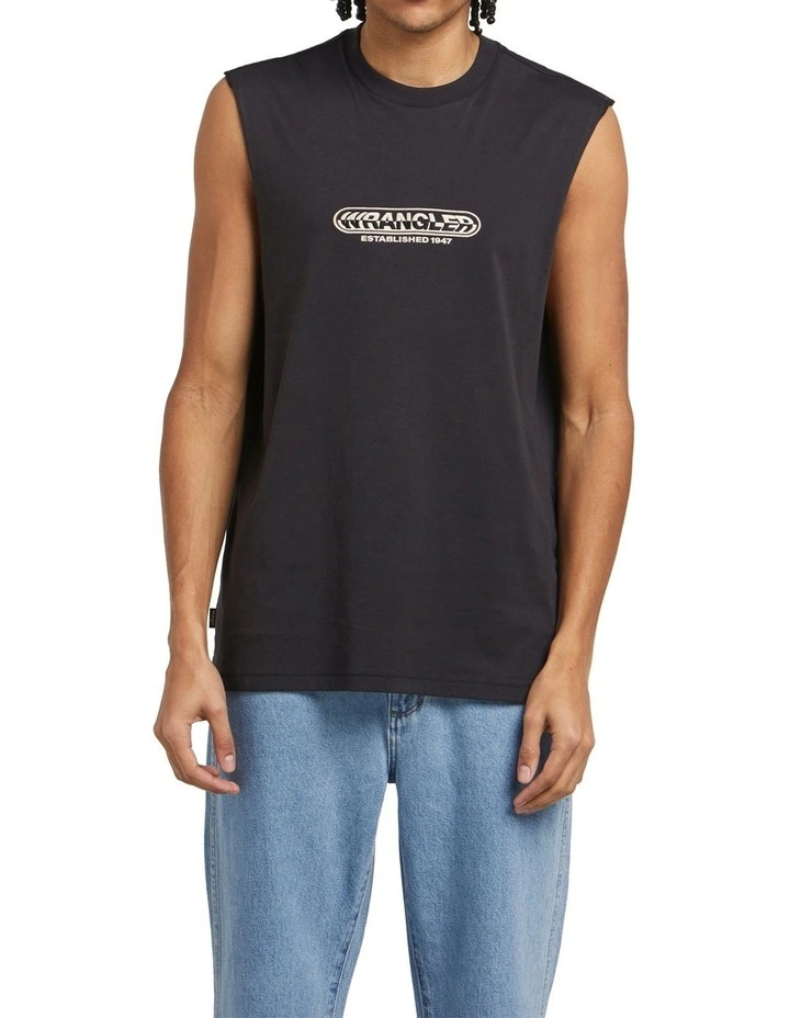 Wrangler Empire Muscle Tee Worn In Black 3 Wrangler Empire Muscle Tee Worn In Black