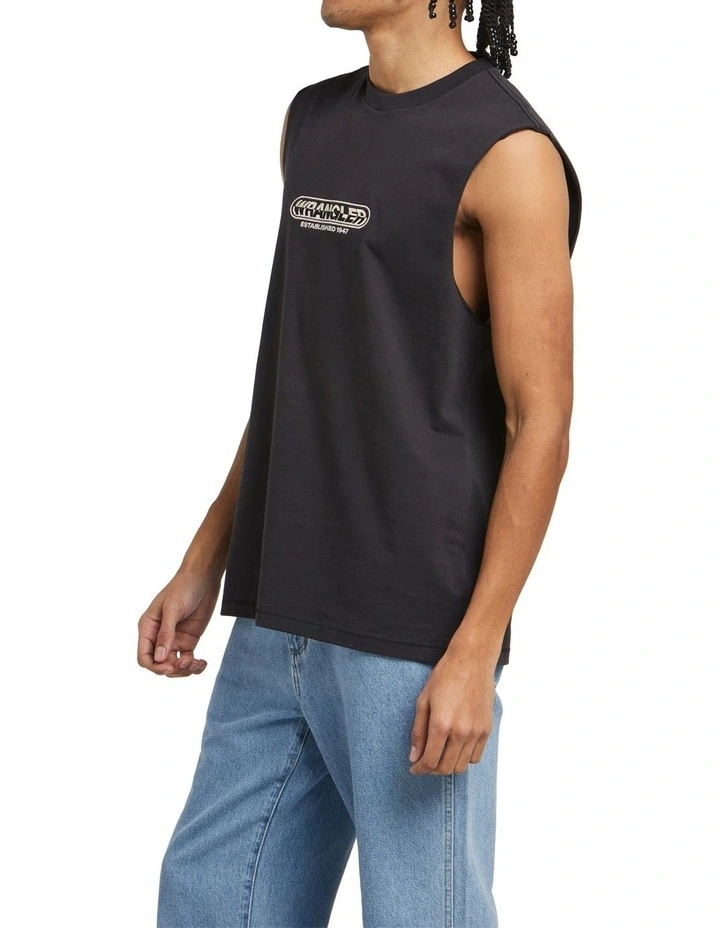 Wrangler Empire Muscle Tee Worn In Black 6 Wrangler Empire Muscle Tee Worn In Black - Image 4