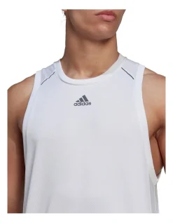 ADIDAS HIIT Spin Training Tank Top In White -Coats Sales Store 950229460 4 720x928