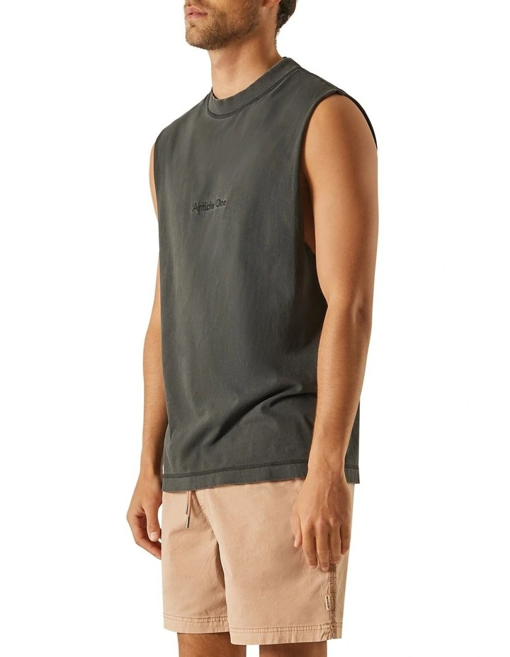 Article One Tonal Logo Muscle In Coal 4 Article One Tonal Logo Muscle In Coal - Image 2