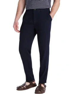 Marcs Finn Linen Trouser In Navy