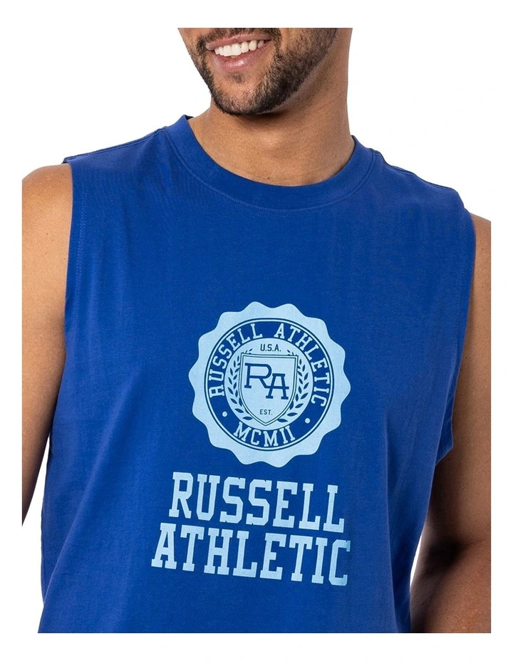 Russell Athletic Collegiate Muscle In Blue 6 Russell Athletic Collegiate Muscle In Blue - Image 4