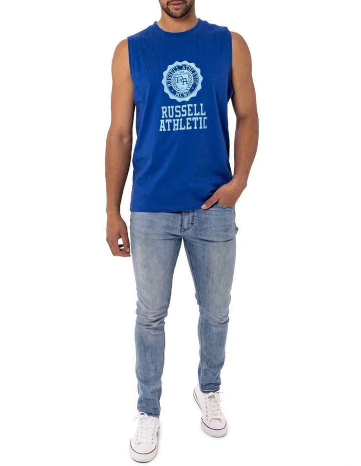 Russell Athletic Collegiate Muscle In Blue 7 Russell Athletic Collegiate Muscle In Blue - Image 5