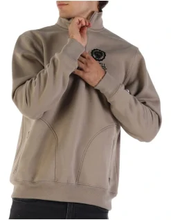 Russell Athletic Glory 1/4 Zip Top In Brown -Coats Sales Store 951287860 3 720x928