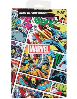 Hanes Marvel Comics 10 Pack Sock Gift Box In Multi -Coats Sales Store 954689320 3 720x928