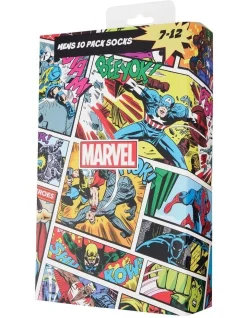 Hanes Marvel Comics 10 Pack Sock Gift Box In Multi -Coats Sales Store 954689320 4 720x928