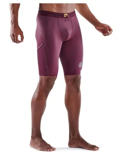 SKINS Series 3 Half Tights In Burgundy -Coats Sales Store 954930970 2 720x928
