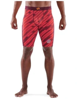 SKINS Series 3 Compression Half Tights Activewear In Orange