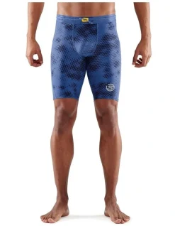 SKINS Series 3 Compression Half Tights Activewear In Blue